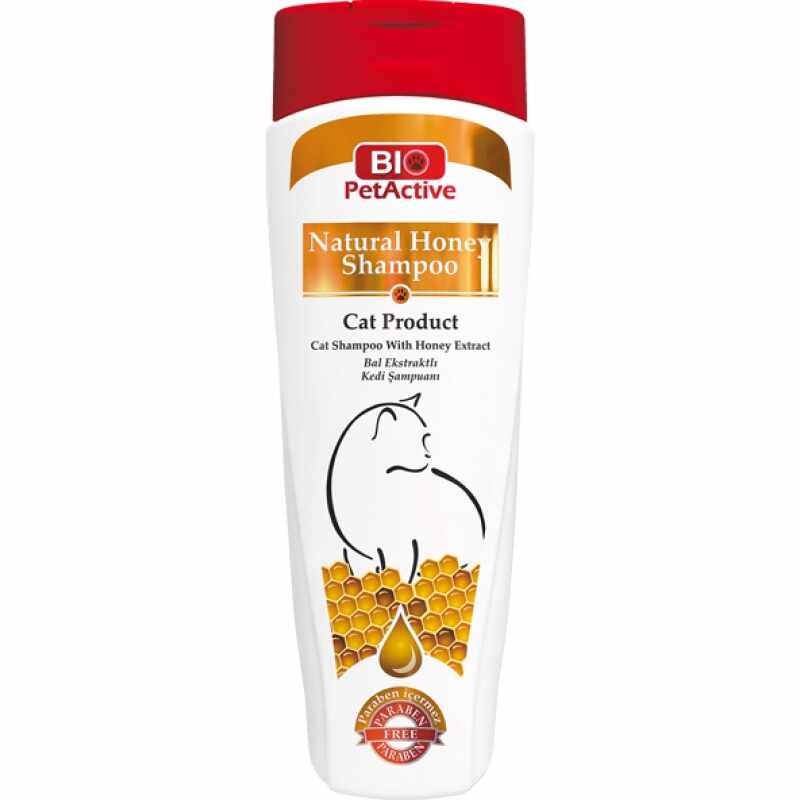 Sampon pentru pisici, Bio PetActive Natural Honey Shampoo Cats, 400 ml