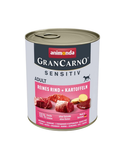 ANIMONDA Grancarno Sensitive Pachet hrana caini sensibili, cu vita si cartofi 12x800 g