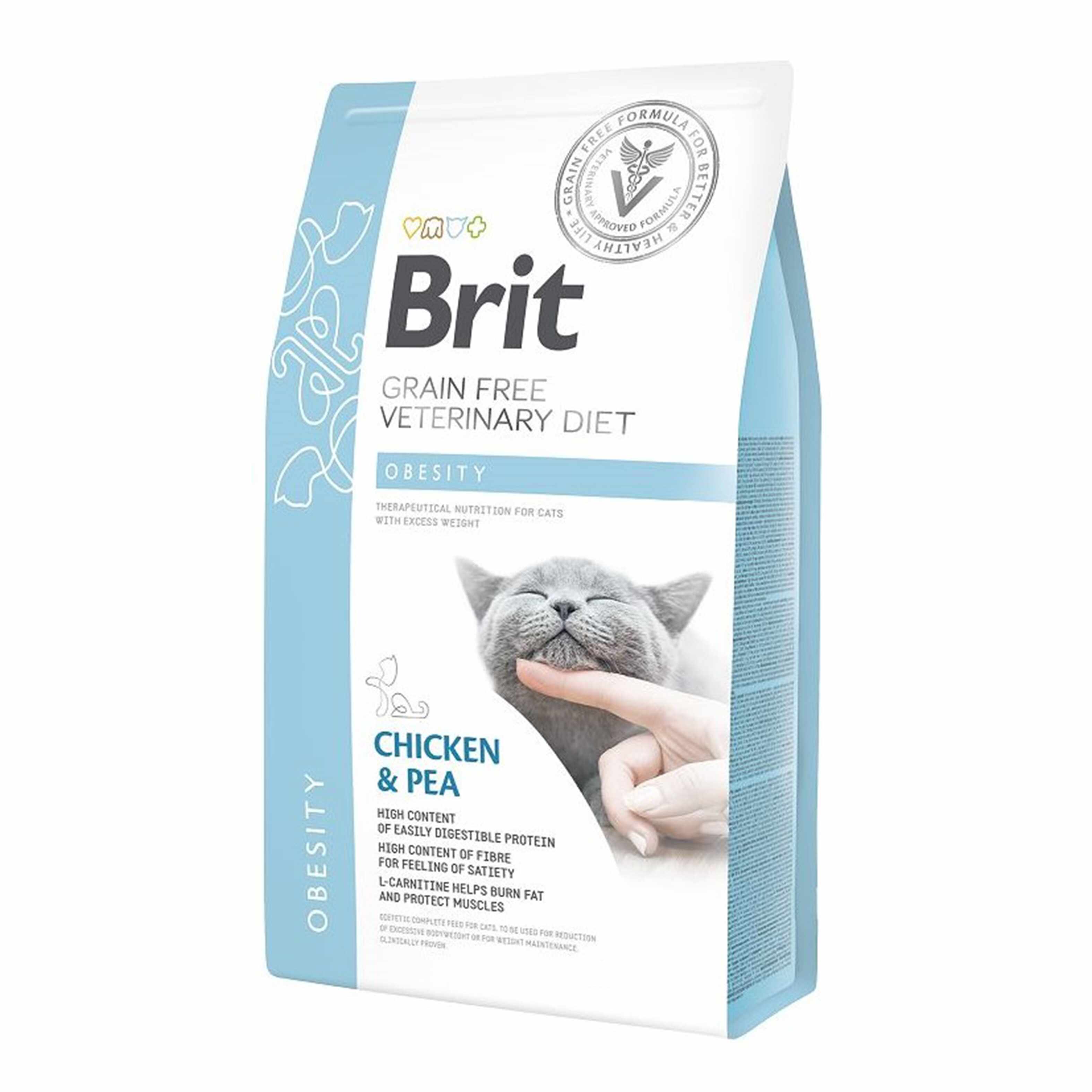 Brit Grain Free Veterinary Diets Cat Obesity, 2 kg
