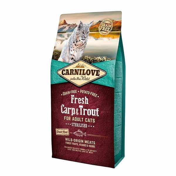 Carnilove Fresh Carp & Trout Sterilised For Adult Cats, 6 kg