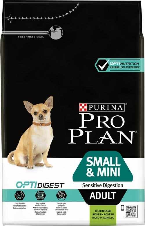 PRO PLAN Dog, Small and Mini Adult Sensitive Digestion Lamb, 3 kg