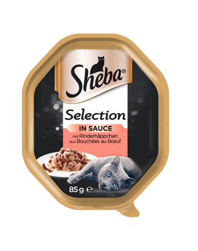 SHEBA Selection hrana umeda pentru pisici, vita in sos 22 x 85 gr