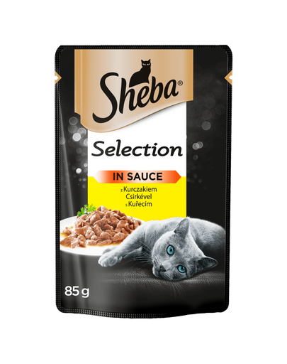 SHEBA Selection in Sauce cu pui 24 x 85 gr