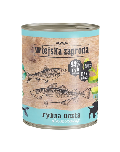WIEJSKA ZAGRODA Junior hrană umedă fără cereale, cu pește 800 gr