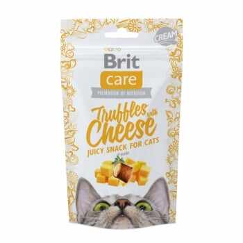 BRIT Care Snack Truffles, Brânză și Inulin, recompense pisici, 50g