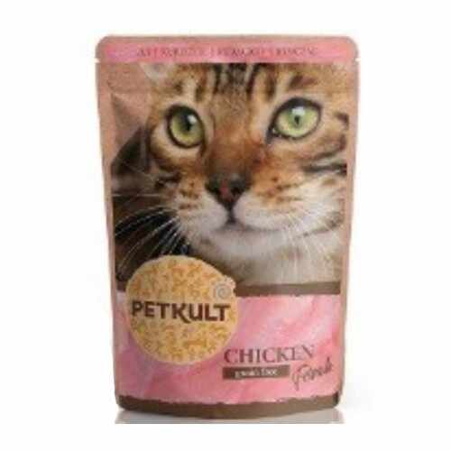 Hrana umeda pisici, Petkult, Pui, 100 g
