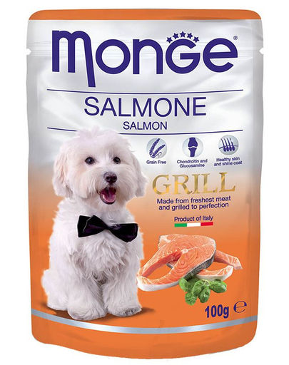 MONGE Grill hrană umedă pentru câini, cu somon 100g