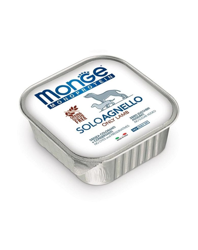 MONGE Solo hrană umedă pentru câini, cu miel 150 g