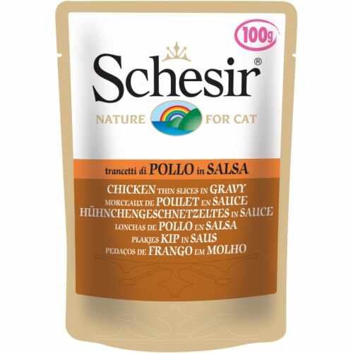 Schesir Cat, cu pui in salsa, 85 g