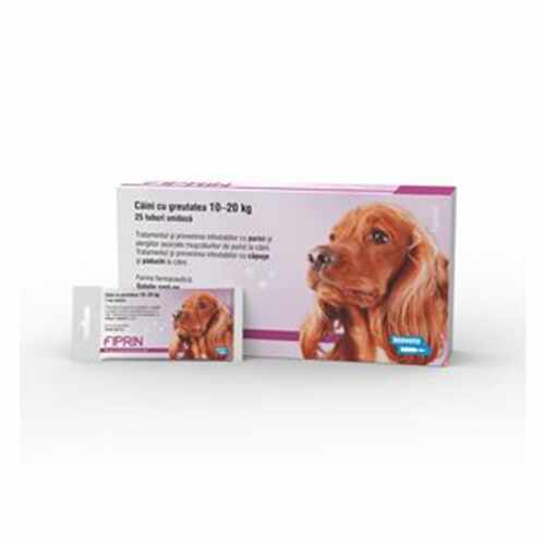 Solutie antiparazitara, Fiprin Spot Dog M, 3 x 1,34 ml