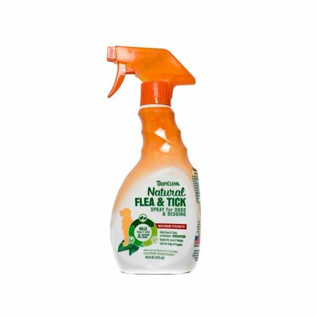 Spray natural antiparazitar, Tropiclean Flea & Tick, 473ml