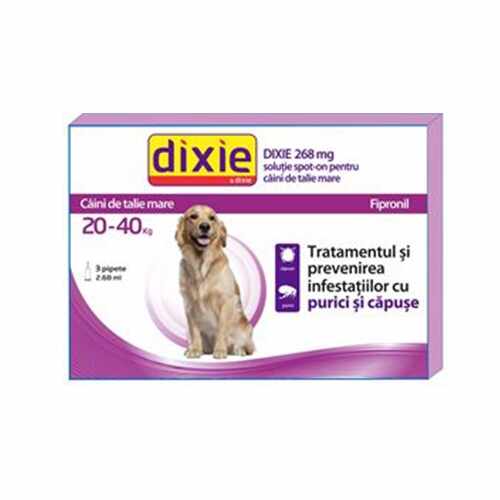 Solutie antiparazitara, Dixie Spot On Dog L, 2,68 ml x 30 buc
