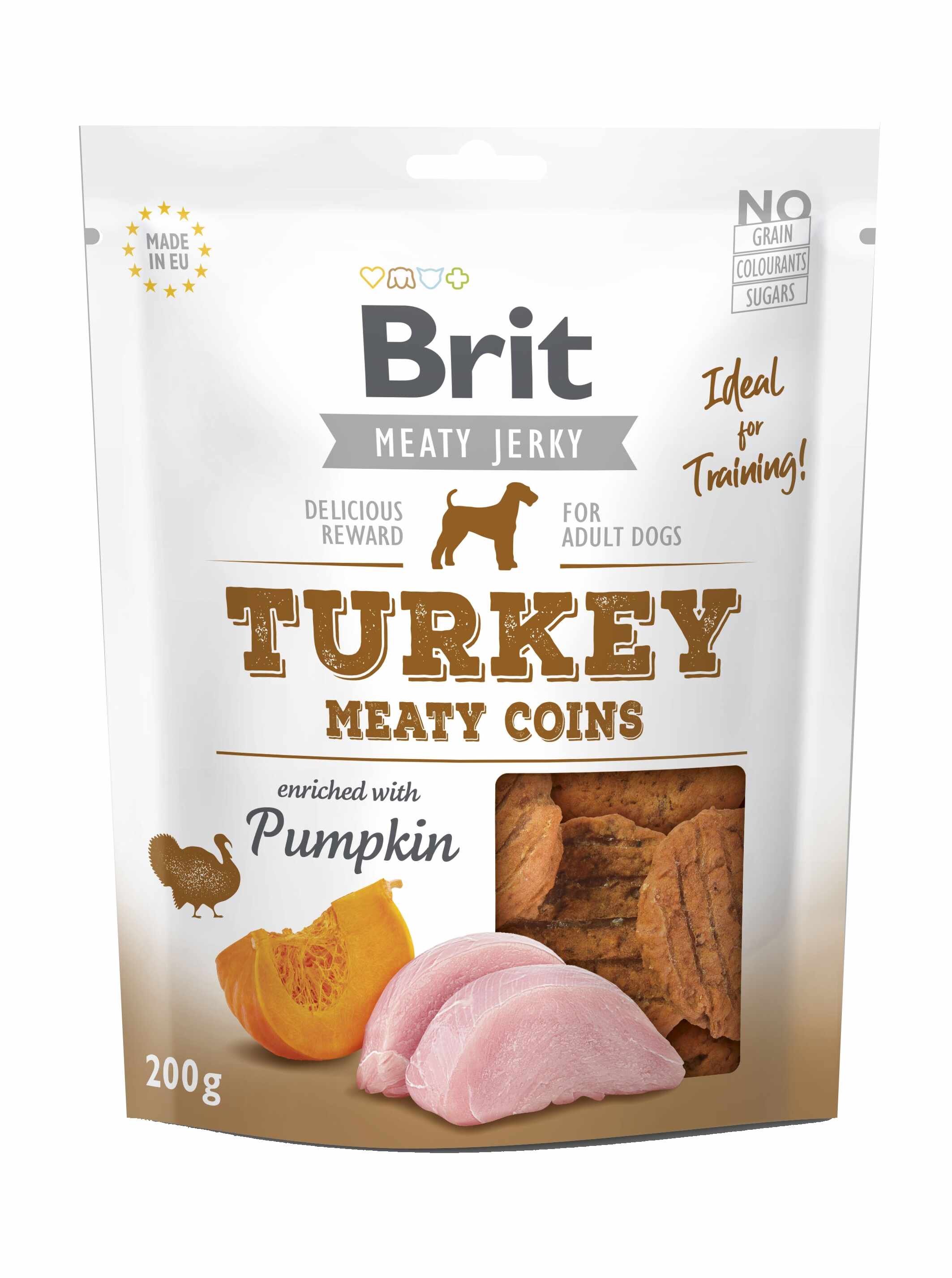 Brit Dog Jerky Turkey Meaty Coins, 200 g