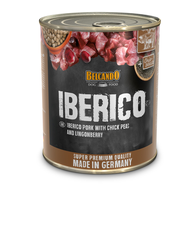 BELCANDO Super Premium hrana umeda pentru caini, porc iberic cu naut si merisoare de munte, 800 g