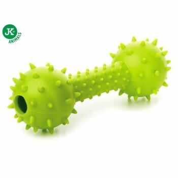 Jk Animals Jucarie Caine Gantera cu Sunet TPR Verde 14 cm