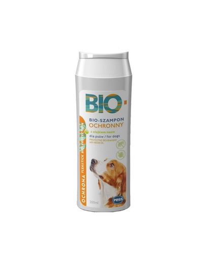 PESS Bio Sampon pentru caini anti-purici si capuse, cu ulei de neem 200 ml