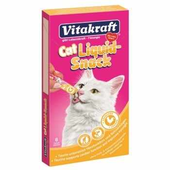 Vitakraft Cat Snack Lichid Pui, 6 x 15 g