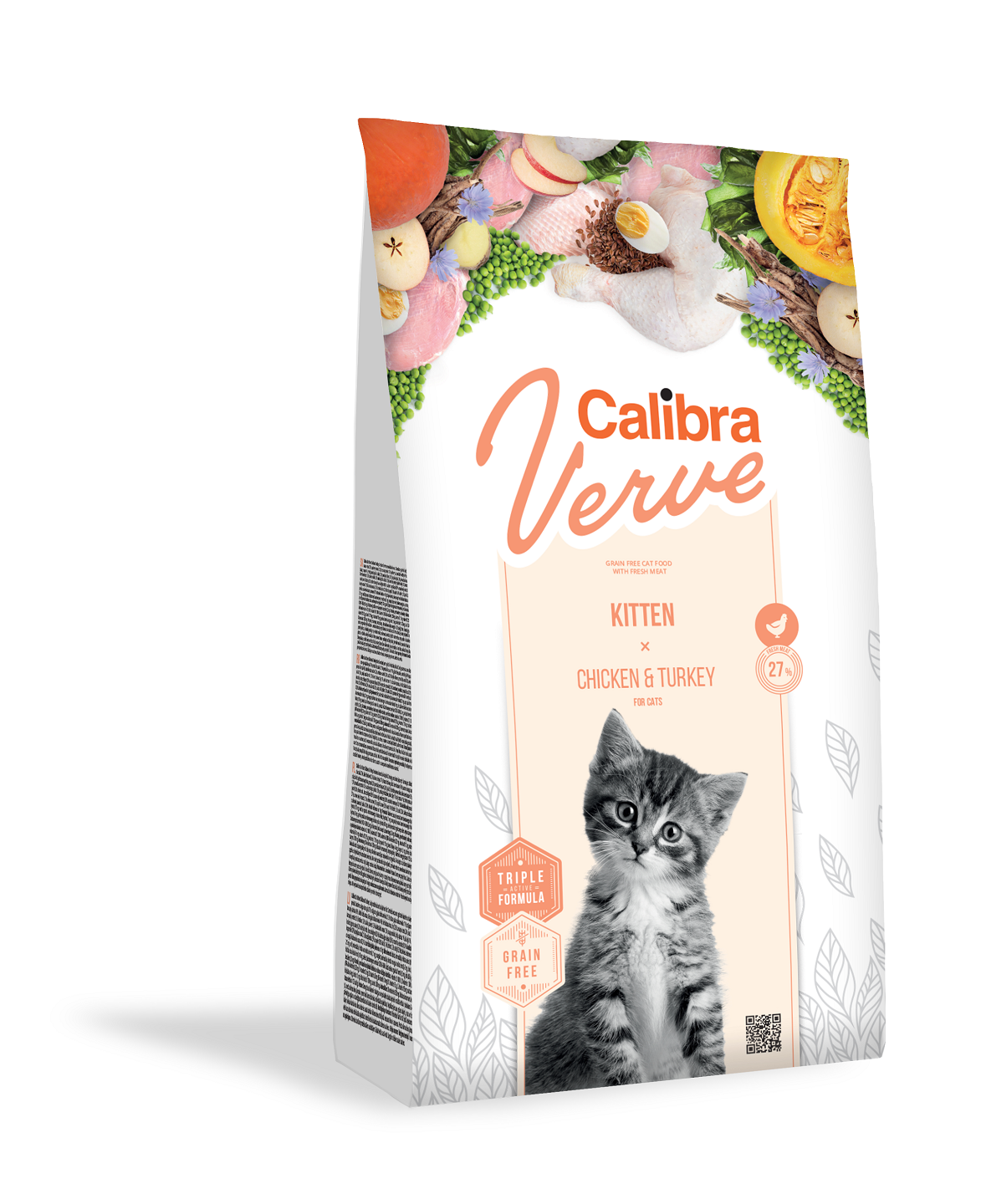 Calibra Cat Verve Grain Free Kitten, Chicken & Turkey, 3.5 kg