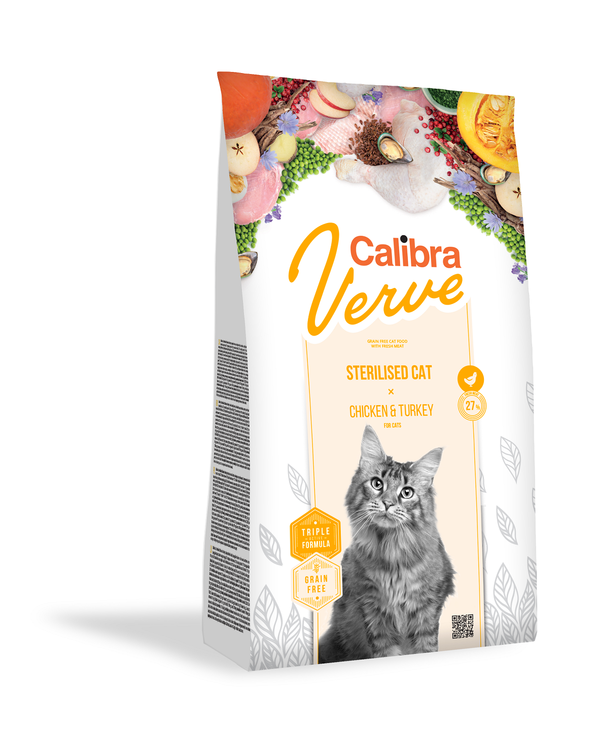 Calibra Cat Verve Grain Free Sterilised, Chicken & Turkey, 750 g