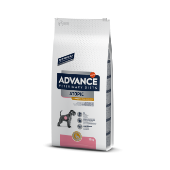 Pachet 2 x Advance VD Dog Atopic Care Fara Cereale, Iepure si Mazare, 12 kg