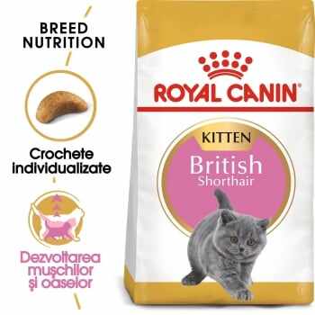 Royal Canin British Shorthair Kitten, pachet economic hrană uscată pisici junior, 2kg x 2
