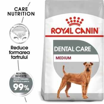 Royal Canin Medium Dental Care Adult, pachet economic hrană uscată câini, reducerea formării tartrului, 10kg x 2