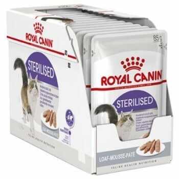 Royal Canin Sterilised Adult, bax hrană umedă pisici sterilizate, (pate), 85g x 12