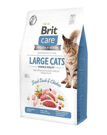 BRIT Care Cat Grain-Free Large Cats hrana uscata pisici de talie mare, cu rata si pui 7 kg