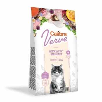 CALIBRA Verve GF Indoor & Weight, Pui, hrană uscată fară cereale pisici, managementul greutății, 750g