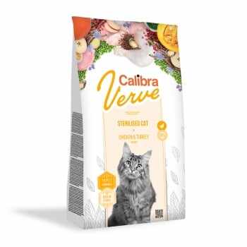 CALIBRA Verve GF Sterilised, Pui și Curcan, hrană uscată fară cereale pisici sterilizate, 750g