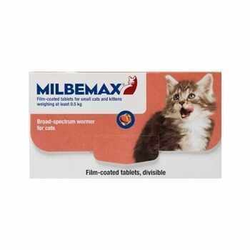 Milbemax Kitten/Small Cat 4/10 mg (<2 kg), 2 comprimate