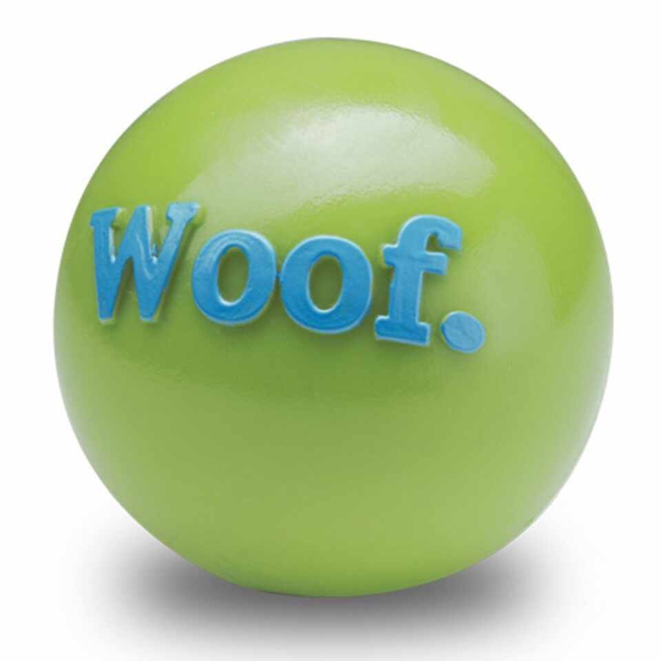Jucarie minge PlanetDog Orbee Woof, 8 cm, verde