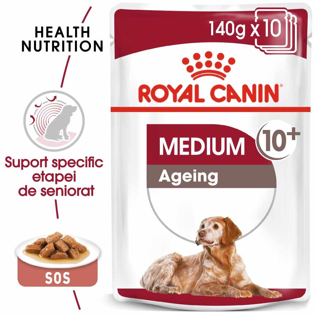 Royal Canin Medium Ageing hrana umeda caine senior (in sos), 10 x 140 g 