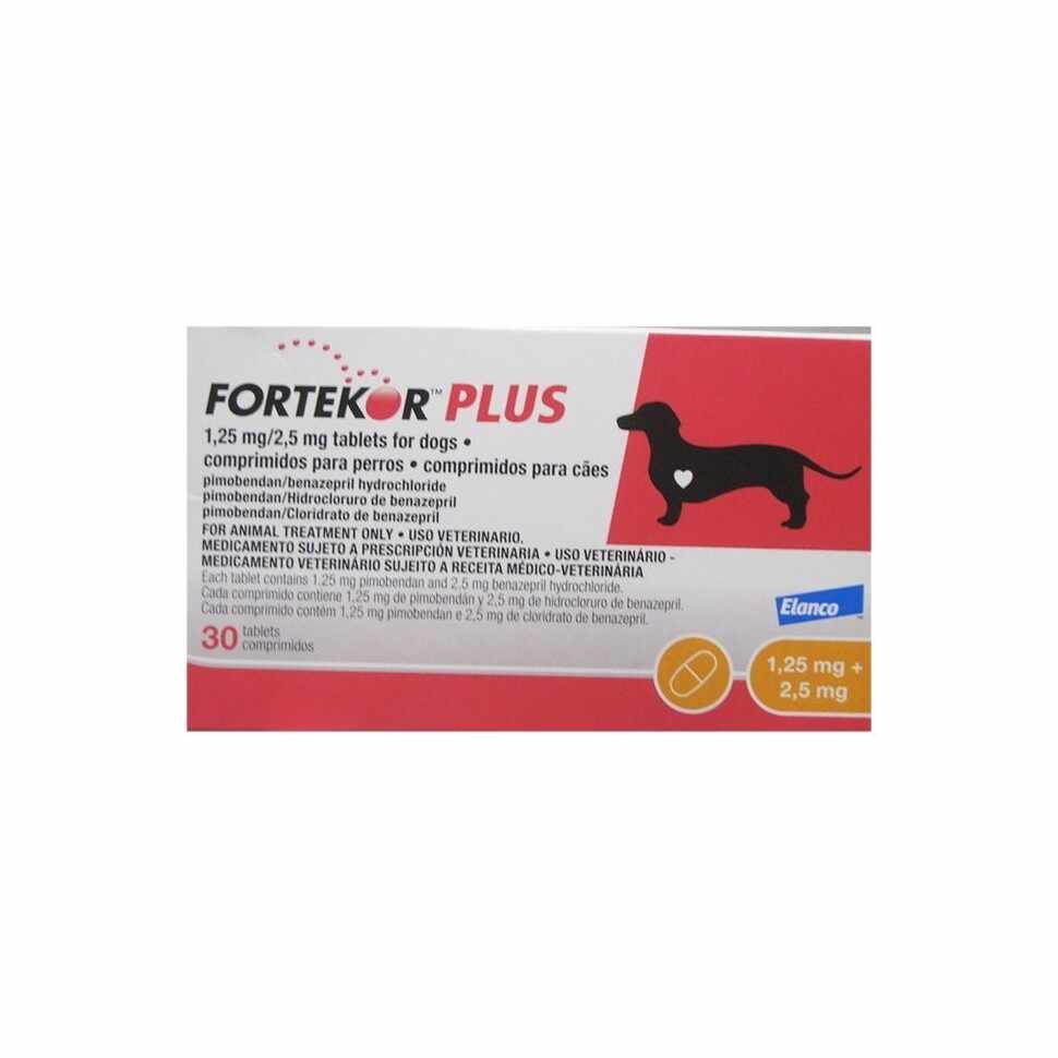 Fortekor Plus pentru caini 1,25 mg/2,5 - 30 tablete palatabile