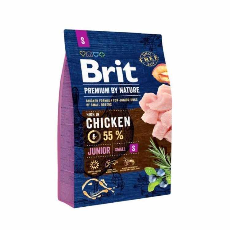 Hrană uscată câini juniori de talie mică, Brit Premium by Nature 1kg