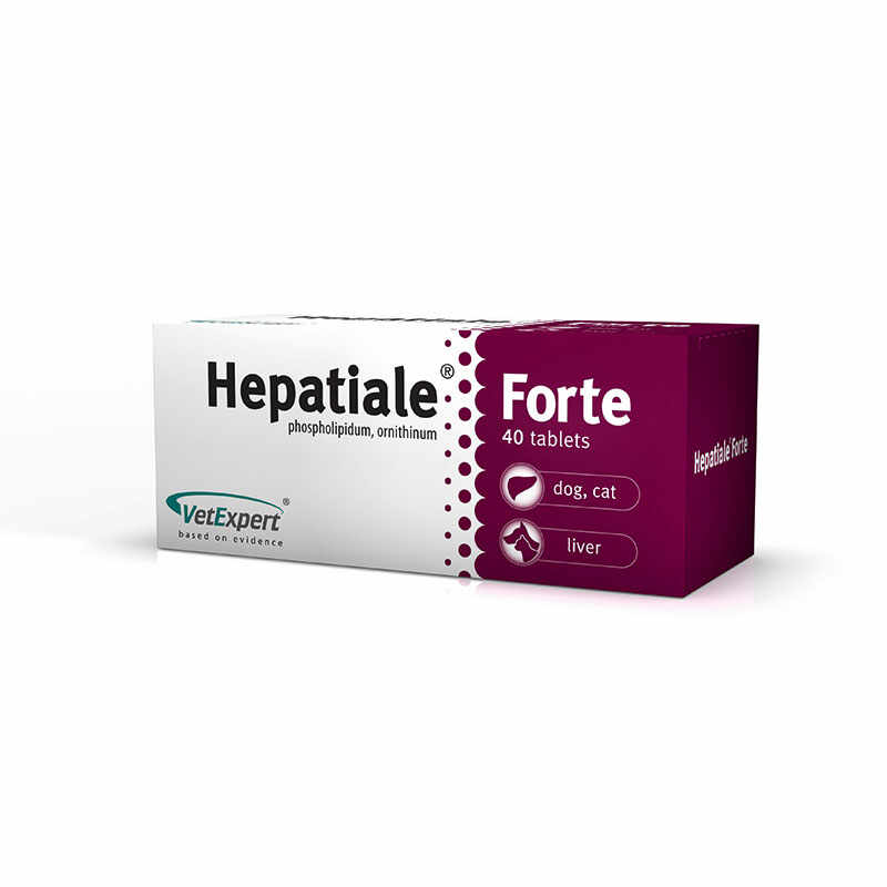 Supliment nutritiv pentru câini și pisici, Hepatiale Forte 300mg - 40 tablete