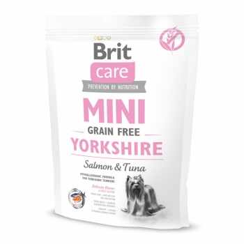 BRIT Care Mini Yorkshire, Somon, hrană uscată fără cereale câini, 400g