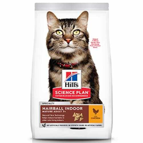 Hills SP Feline Mature Hairball&indoor cu Pui 1.5kg