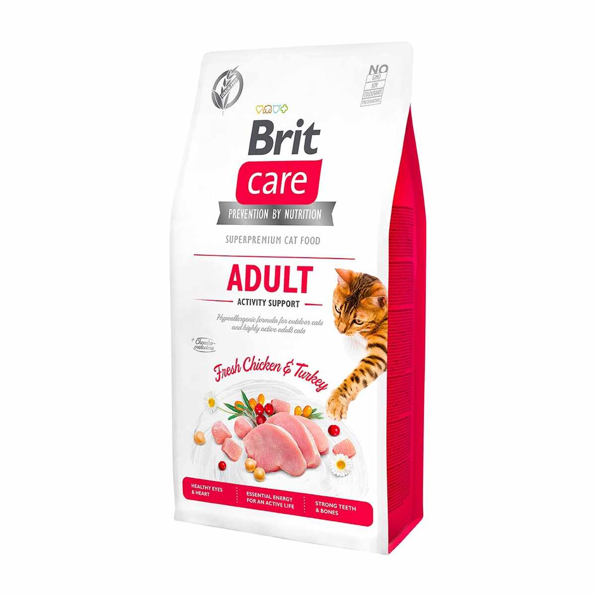 Hrană uscată BRIT CARE Cat Adult Activity Support 2kg