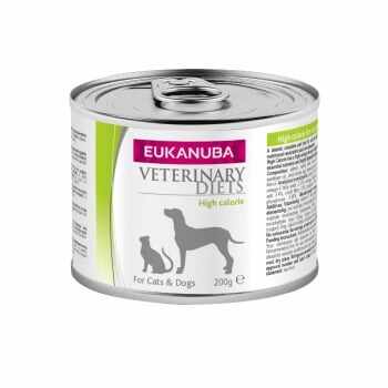 EUKANUBA Veterinary Diets High Calorie, Pui cu Orez, dietă veterinară câini și pisici, conservă hrană umedă, convalescență, 200g