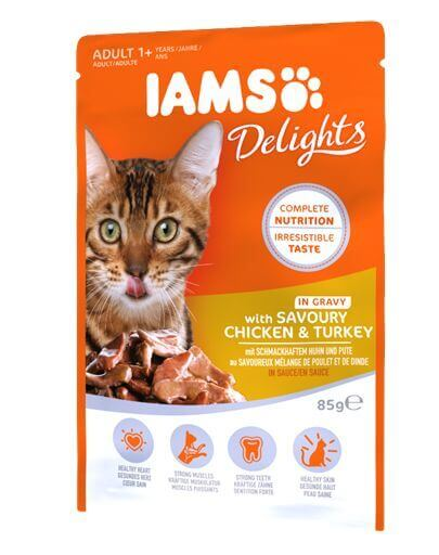 IAMS Cat Adult All Breeds Chicken & Turkey In Gravy 85 g