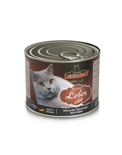 LEONARDO Quality Selection hrana umeda pentru pisici, bogata in ficat 200 g