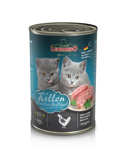 LEONARDO Quality Selection Kitten hrana umeda pentru pisoi, cu pasare de curte 400 g