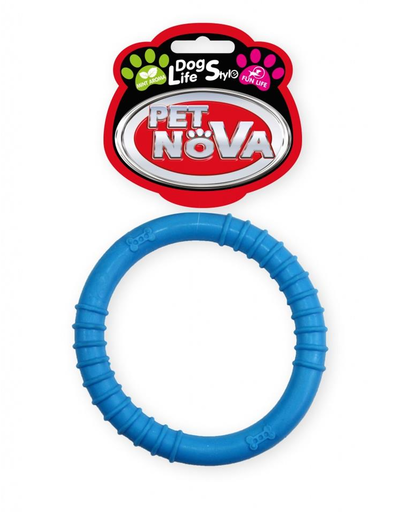 PET NOVA DOG LIFE STYLE Ringo jucarie din cauciuc pentru caini 9,5cm, albastru, aroma menta