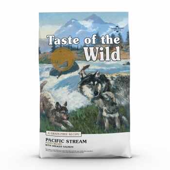 TASTE OF THE WILD Pacific Stream Puppy, Somon, pachet economic hrană uscată fără cereale câini junior, 2kg x 2