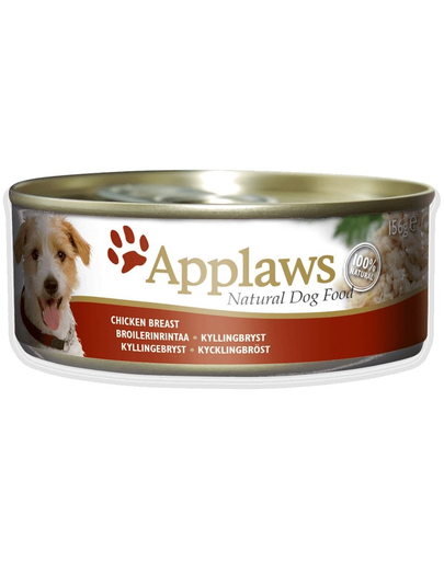 APPLAWS Dog Tin set hrana umeda pentru caini adulti, piept de pui cu orez 72x156g