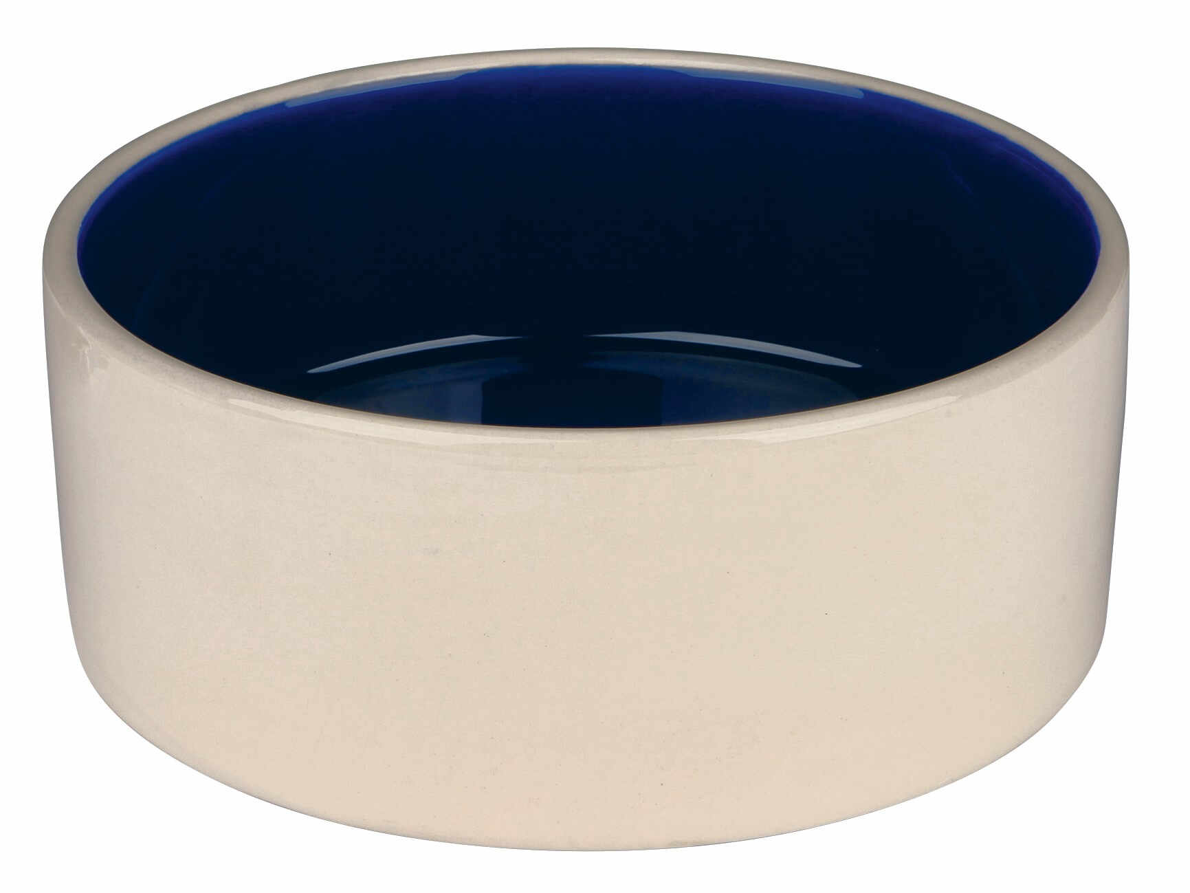 Castron Ceramica 1 l/18 cm Crem cu Albastru 2451