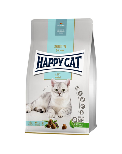 HAPPY CAT Sensitive Light hrana uscata pentru pisici adulte cu sistem digestiv sensibil 4 kg