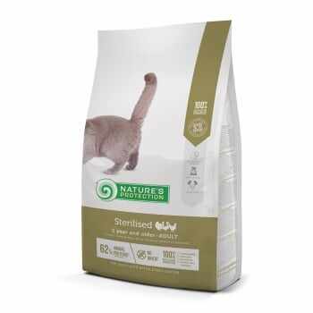 NATURES PROTECTION Sterilised, Pasăre, pachet economic hrană uscată pisici sterilizate, 7kg x 2