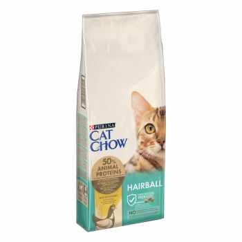 PURINA Cat Chow Hairball Control, Pui, pachet economic hrană uscată pentru pisici, limitarea ghemurilor de blană, 15kg x 2